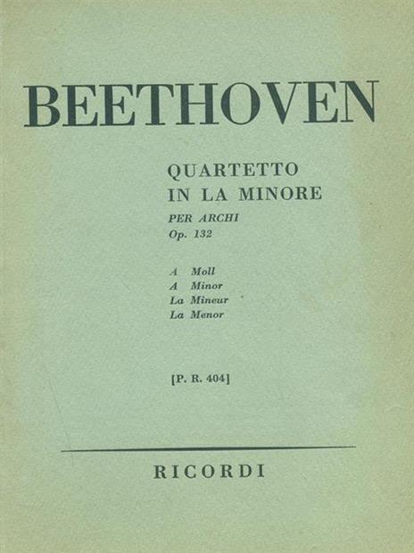 Quartetto in La minore - Ludwig van Beethoven - copertina