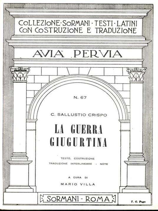 La guerra giugurtina - C. Crispo Sallustio - copertina