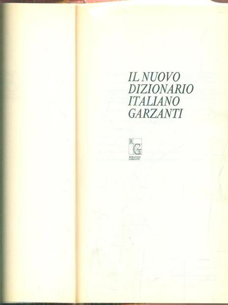 Il nuovo dizionario italiano garzanti - copertina