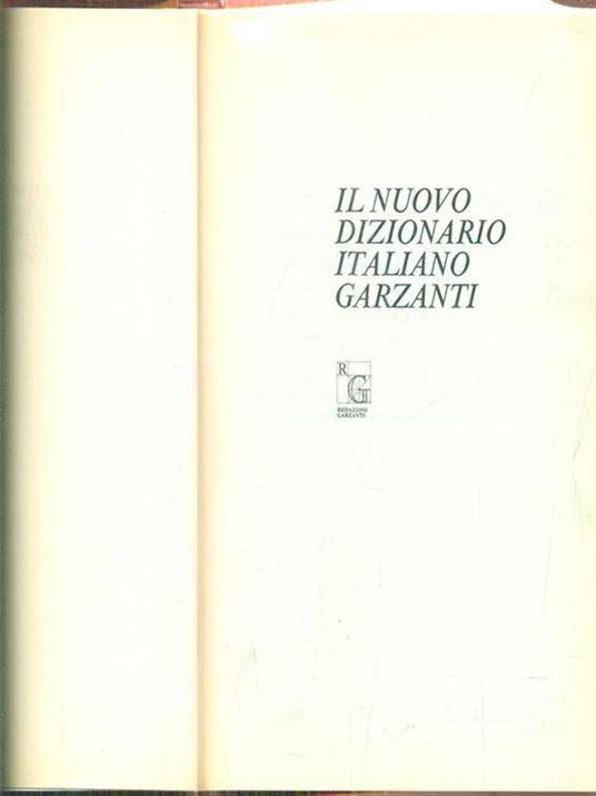 Il nuovo dizionario italiano garzanti - copertina