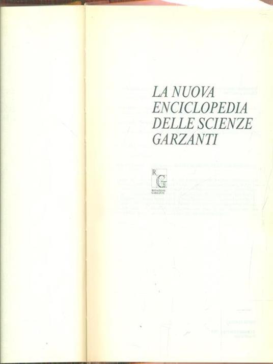 La nuova enciclopedia delle scienze garzanti - copertina