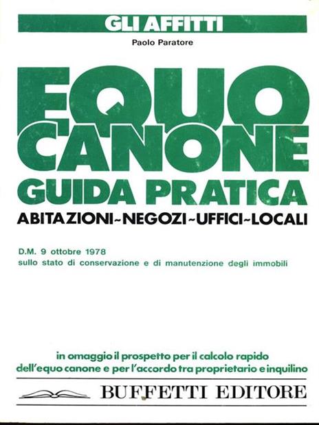 Equo canone. Guida pratica - Paolo Paratore - 2