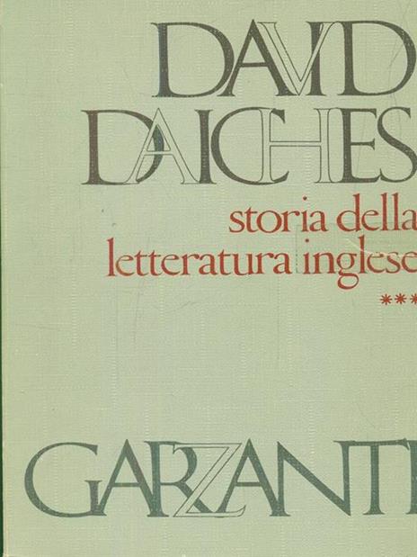 Storia della letteratura inglese 4vl - David Daiches - copertina