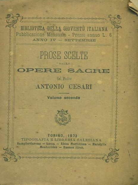 Prose scelte dalle opere sacre delPadre Antonio Cesari - Antonio Cesari - 5