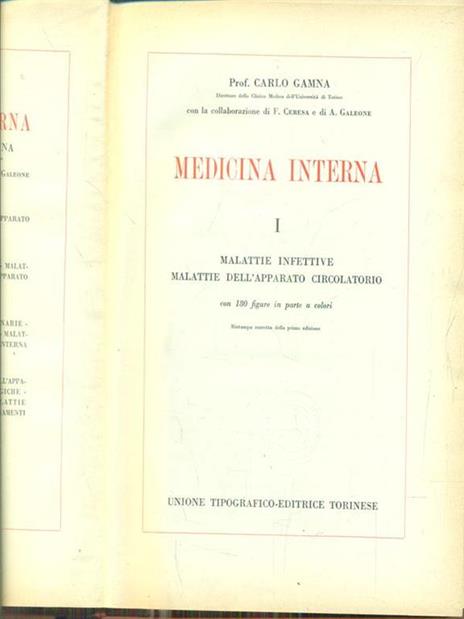 Medicina interna 5vl - Carlo Gamna - copertina