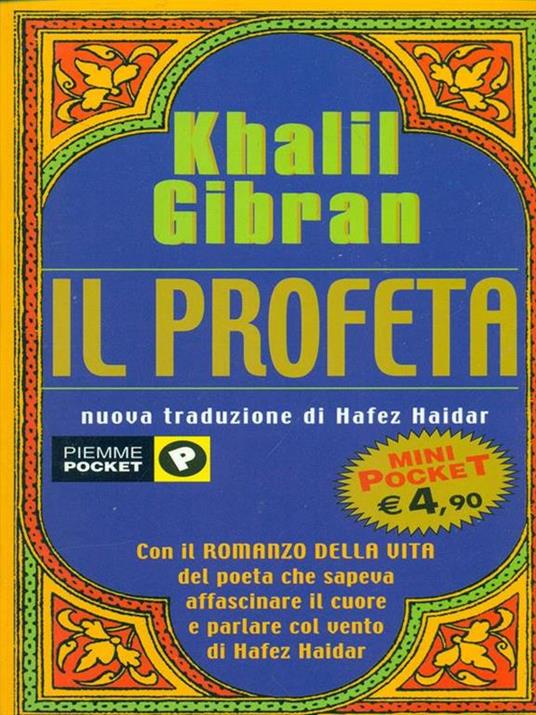 Il profeta - Kahlil Gibran - copertina