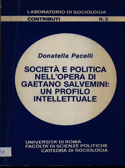 Società e politica nell'opera di Gaetano Salvemini: un profilo intellettuale - copertina