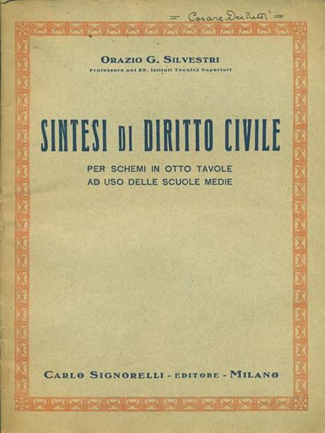 Sintesi di diritto civile - Orazio G. Silvestri - 5