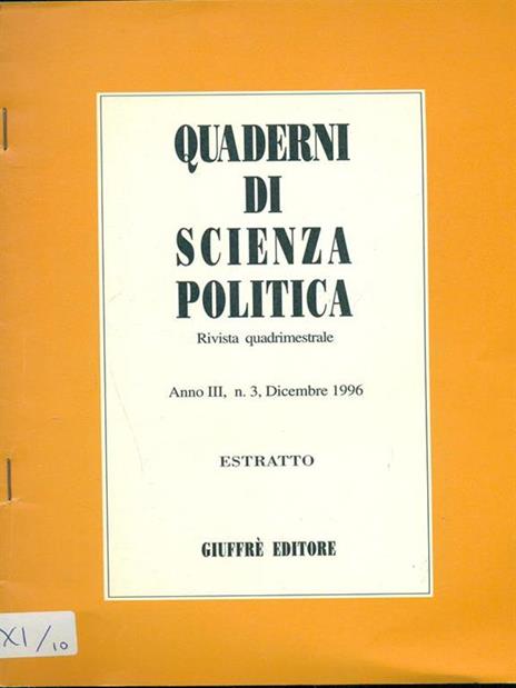 Quaderni di scienza politica - copertina