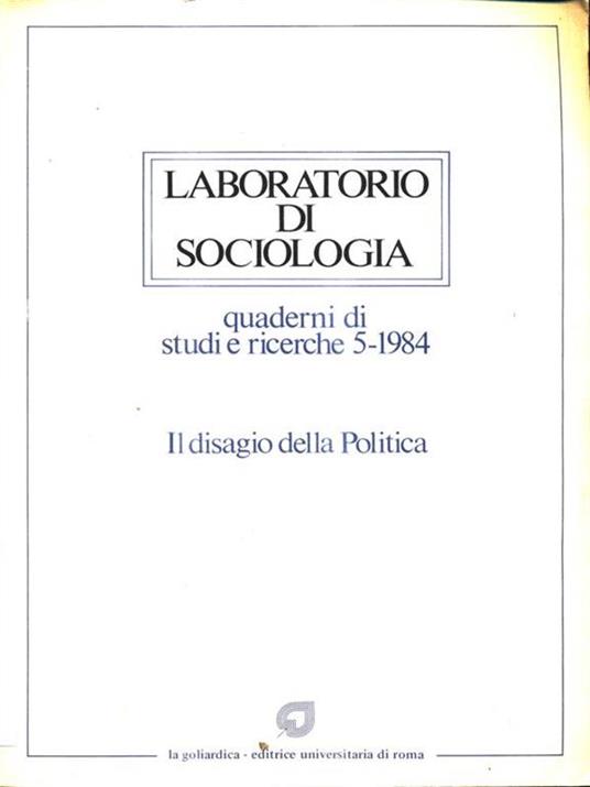 Laboratorio di Sociologia 30803 - 5