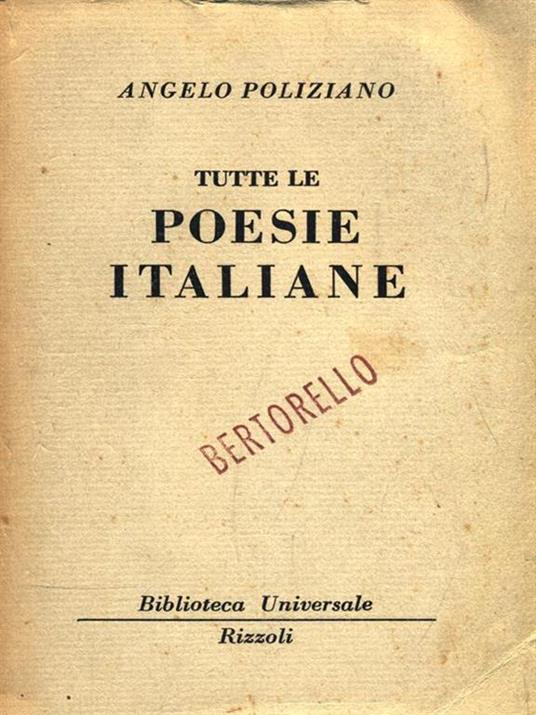 Tutte le poesie italiane - Angelo Poliziano - 6