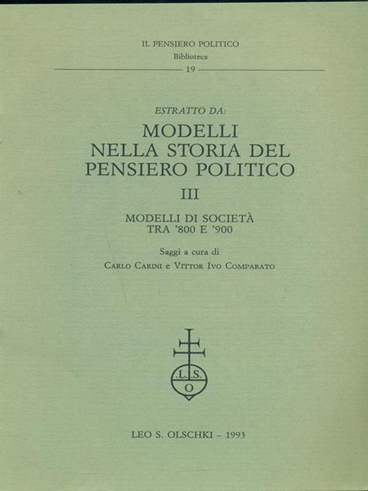 Estratto da: modelli nella storia del pensiero politico III - 5