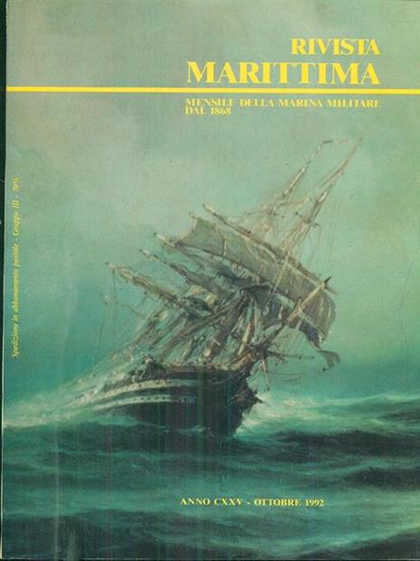 Rivista marittima 10 / ottobre 1992 - copertina
