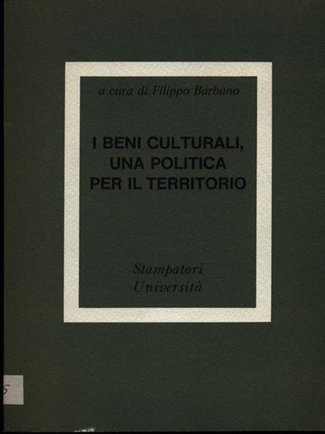 I beni culturali, una politica per il territorio - Filippo Barbano - 9