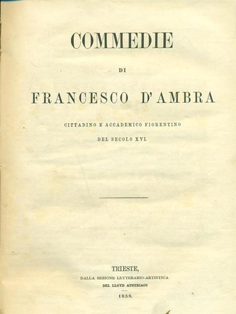 Commedie di Francesco D'Ambra - 3