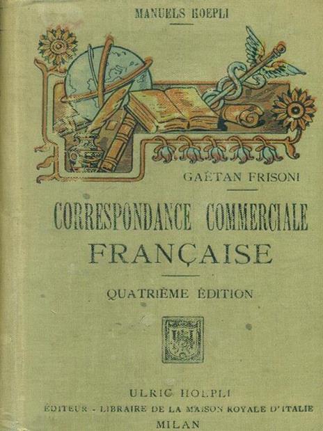 Correspondance commerciale francaise - Gaetano Frisoni - copertina