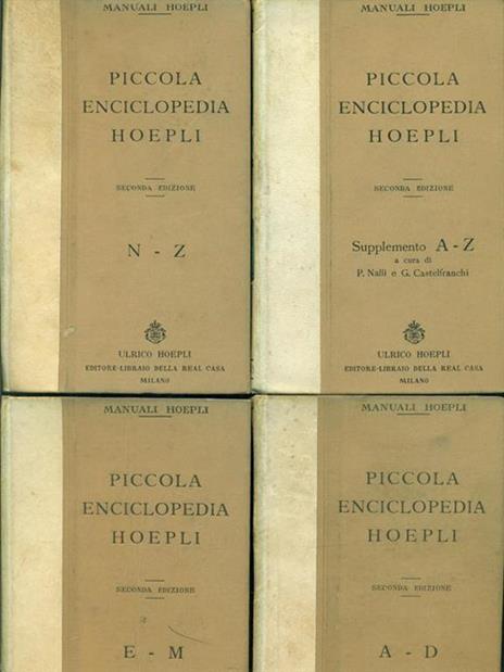 Piccola enciclopedia Hoepli - Libro Usato - Hoepli - Manuali Hoepli | IBS