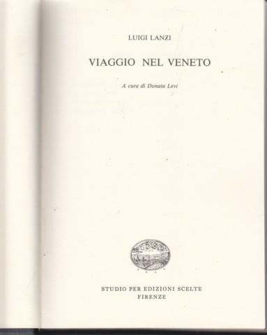 viaggio nel veneto - Luigi Lanzi - copertina