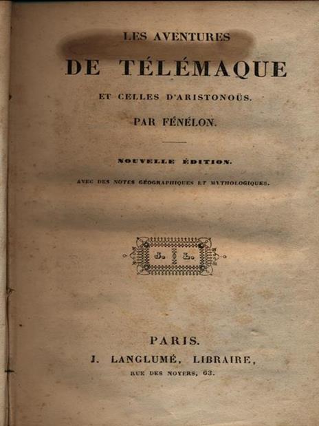 Les adventures de Telemaque - François Fénelon - 3