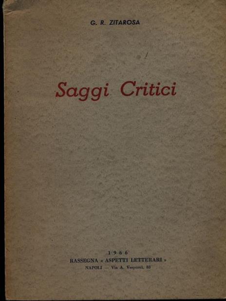 Saggi critici - G.R. Zitarosa - 5