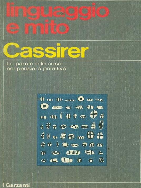 Linguaggio e mito - Ernst Cassirer - copertina