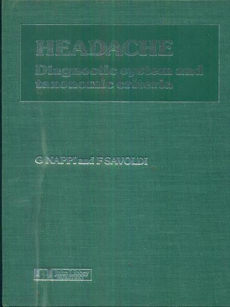 Headache diagnostic system and taxonomic criteria - Settimio Aurelio Nappi - copertina