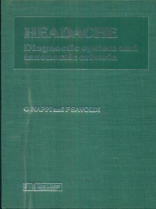 Headache diagnostic system and taxonomic criteria - Settimio Aurelio Nappi - copertina