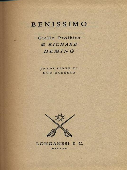 Benissimo - Richard Deming - copertina