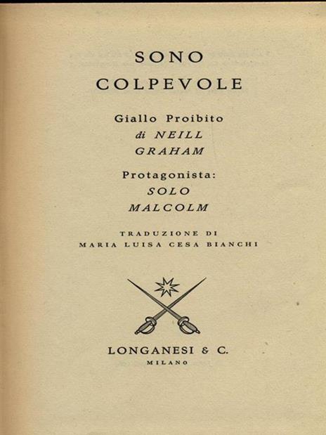 Sono colpevole - Neill Graham - copertina