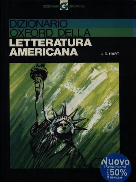 Dizionario inglese della letteratura americana - Josephine Hart - copertina