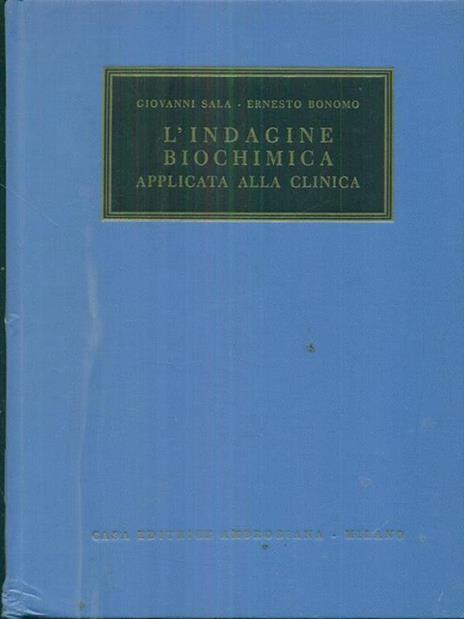 L' indagine biochimica applicata alla clinica - Sala - copertina