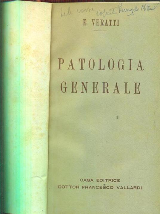 patologia generale - Emilio Veratti - 2