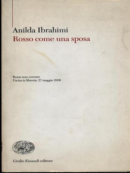 Rosso come una sposa - Anilda Ibrahimi - copertina