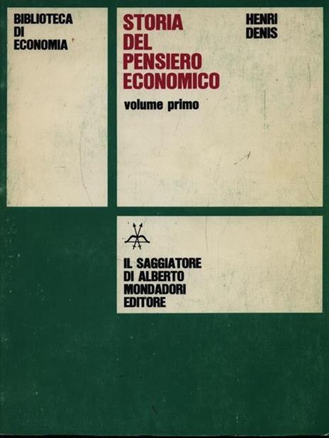 Storia del pensiero economico - 2 Volumi - Henri Denis - copertina