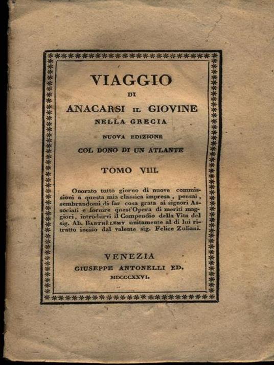 Viaggio di Anacarsi il giovane nella Grecia tomo VIII - 4