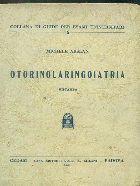 otoriolaringoiatria - Michele Arslan - copertina