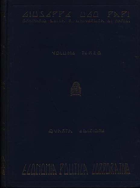 Lezioni di economia politica corporativa vol. 3 - copertina