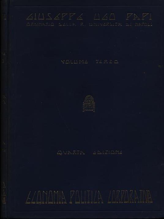 Lezioni di economia politica corporativa vol. 3 - 2