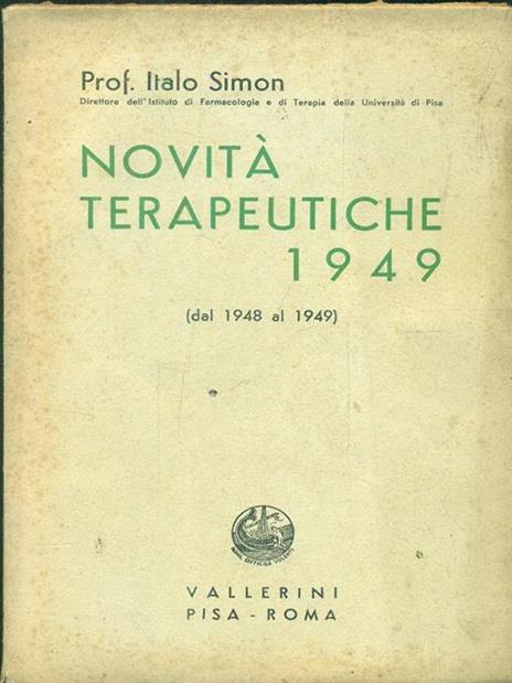 Novità terapeutiche 1949 - Ives R. Simon - 3