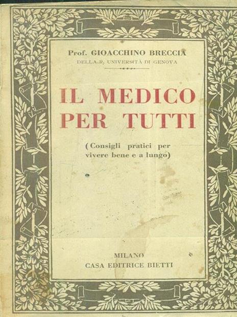 Il medico per tutti - Gioacchino Breccia - copertina