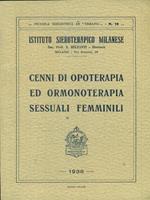 cenni di opoterapia ed ormonoterapia sessuali femminili