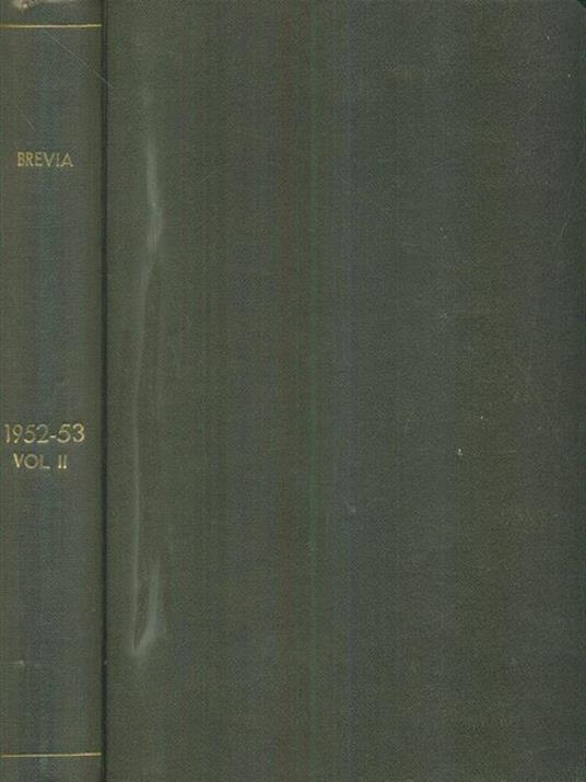 Brevia 1952-53 vol II - copertina