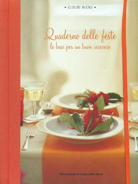 Quaderno delle feste. Le basi per un buon ricevere - copertina