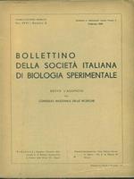 bollettino della società italiana di biologia sperimentale vol XXVI n2 / febbraio 1950