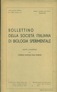 bollettino della società italiana di biologia sperimentale vol XXIV N 12 / dicembre 1948 - 5