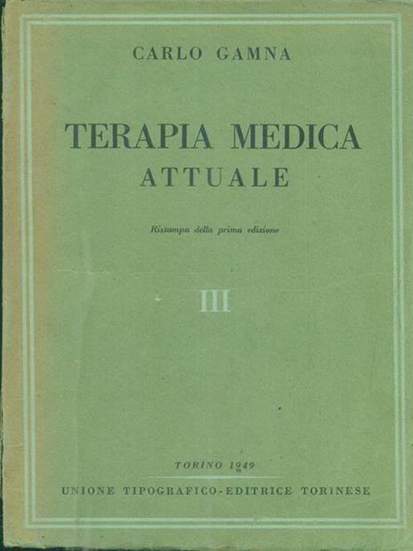 terapia medica attuale 3vv - Carlo Gamna - copertina