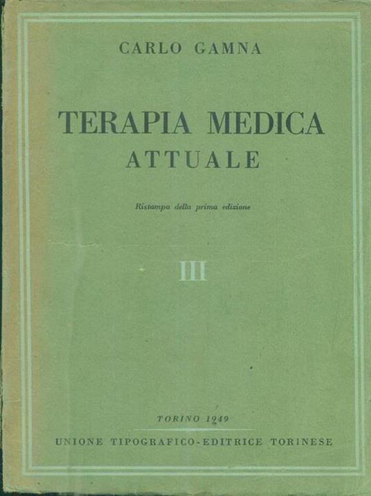 terapia medica attuale 3vv - Carlo Gamna - copertina