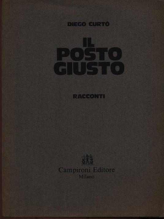 Il posto giusto - Diego Curtò - copertina