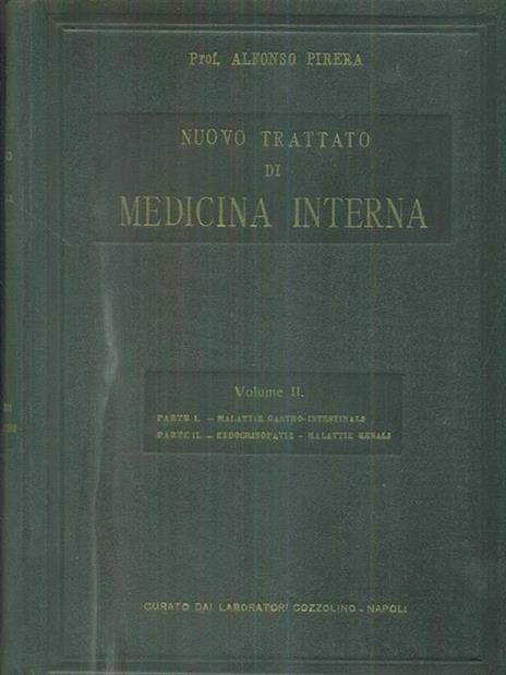 Nuovo trattato di medicina interna vol II - Alfonso Pirera - copertina