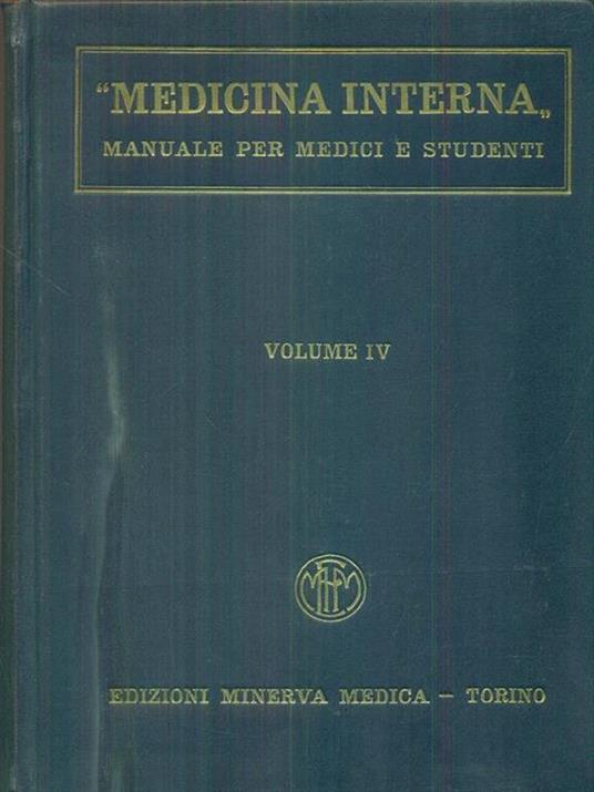 Medicina interna vol IV, - Angelo Ceconi - copertina